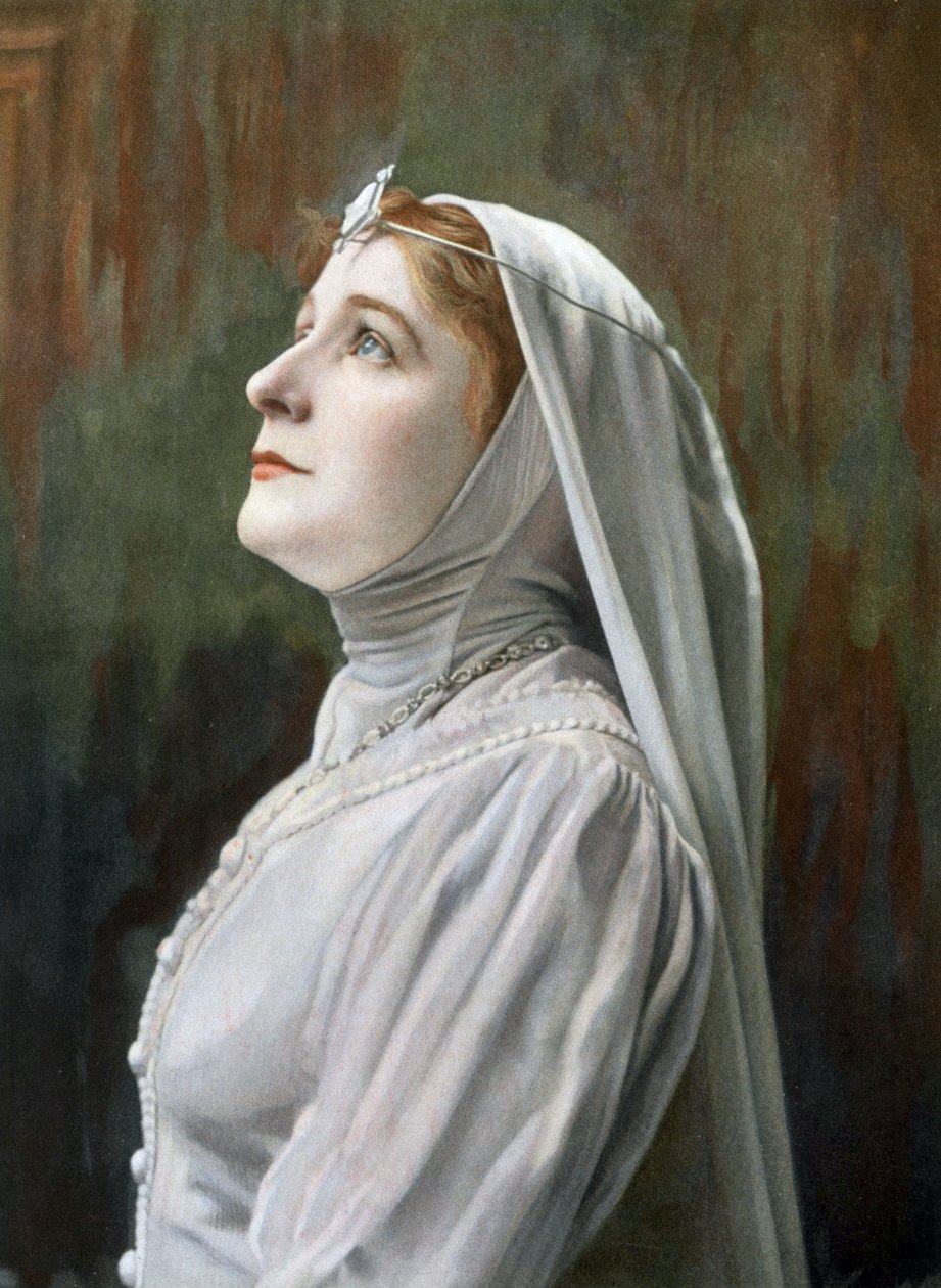 Opernsängerin Berthe Lamare als Ghyslaine in der Oper "Ghyslaine", Foto von Cheri Rousseau und Glauth aus der französischen Zeitung "Le Theatre" Mai 1908 von Cheri Rousseau