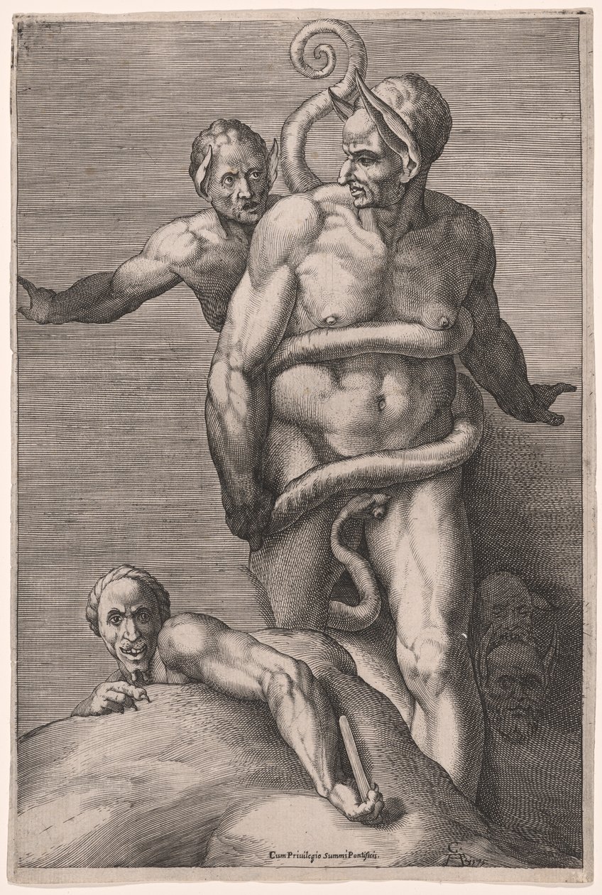 Minos und Dämonen, aus dem Jüngsten Gericht von Cherubino Alberti