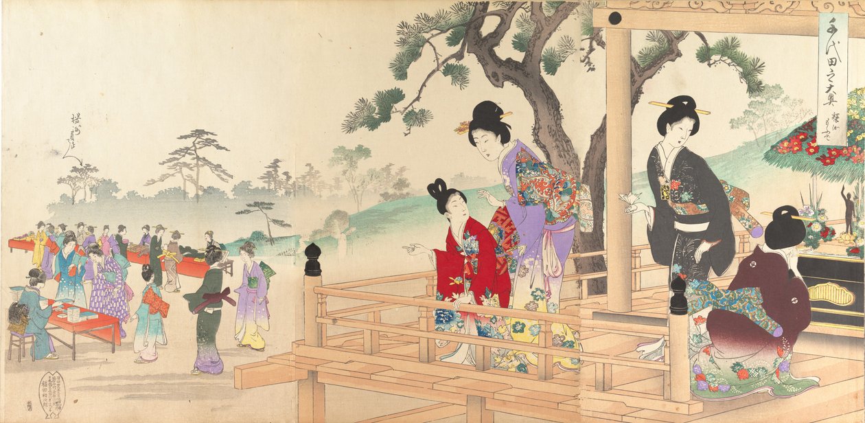 Chiyoda-Schloss-Album der Frauen, 1895 von Chikanobu Yoshu