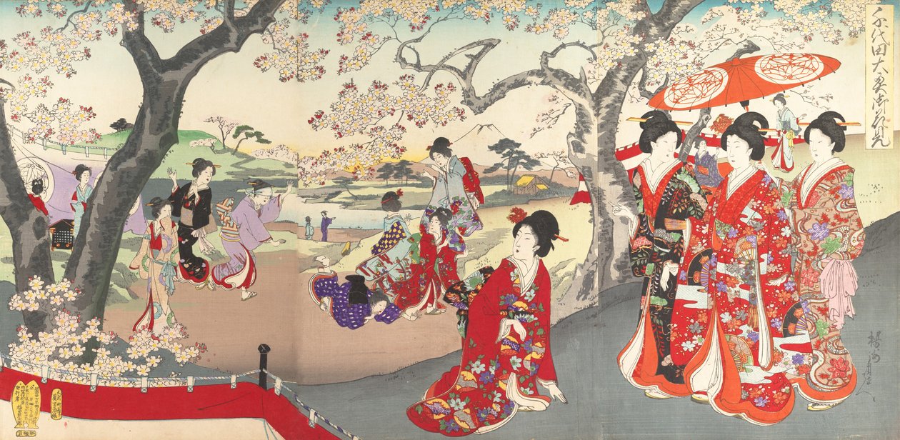 Chiyoda-Schloss Album der Frauen, 1895 von Chikanobu Yoshu