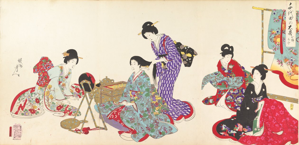 Chiyoda-Schloss Album der Frauen von Chikanobu Yoshu