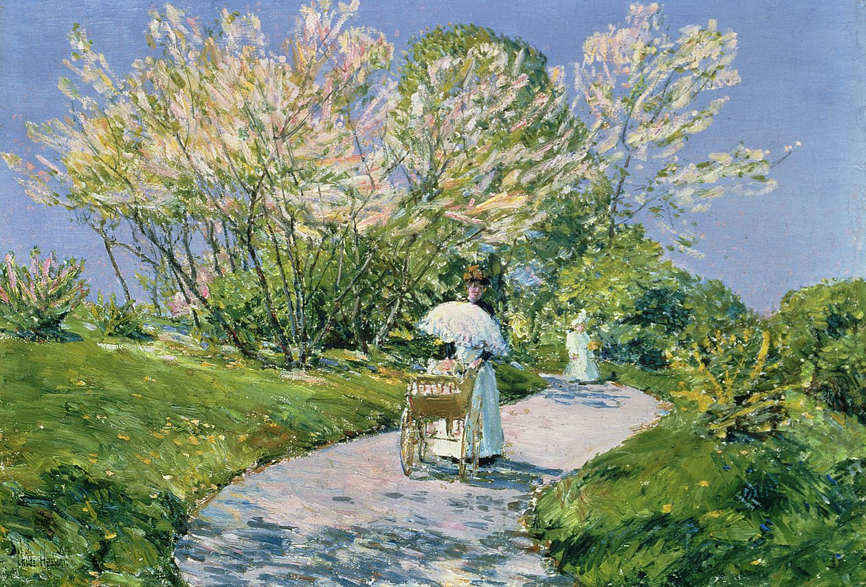 Ein Spaziergang im Park von Childe Frederick Hassam