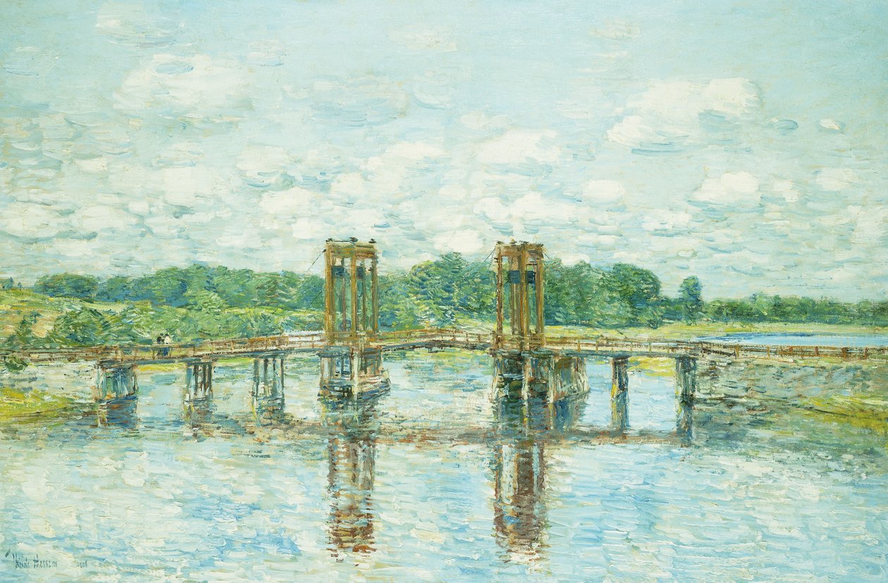 Die Mautbrücke, New Hampshire, in der Nähe von Exeter von Childe Frederick Hassam