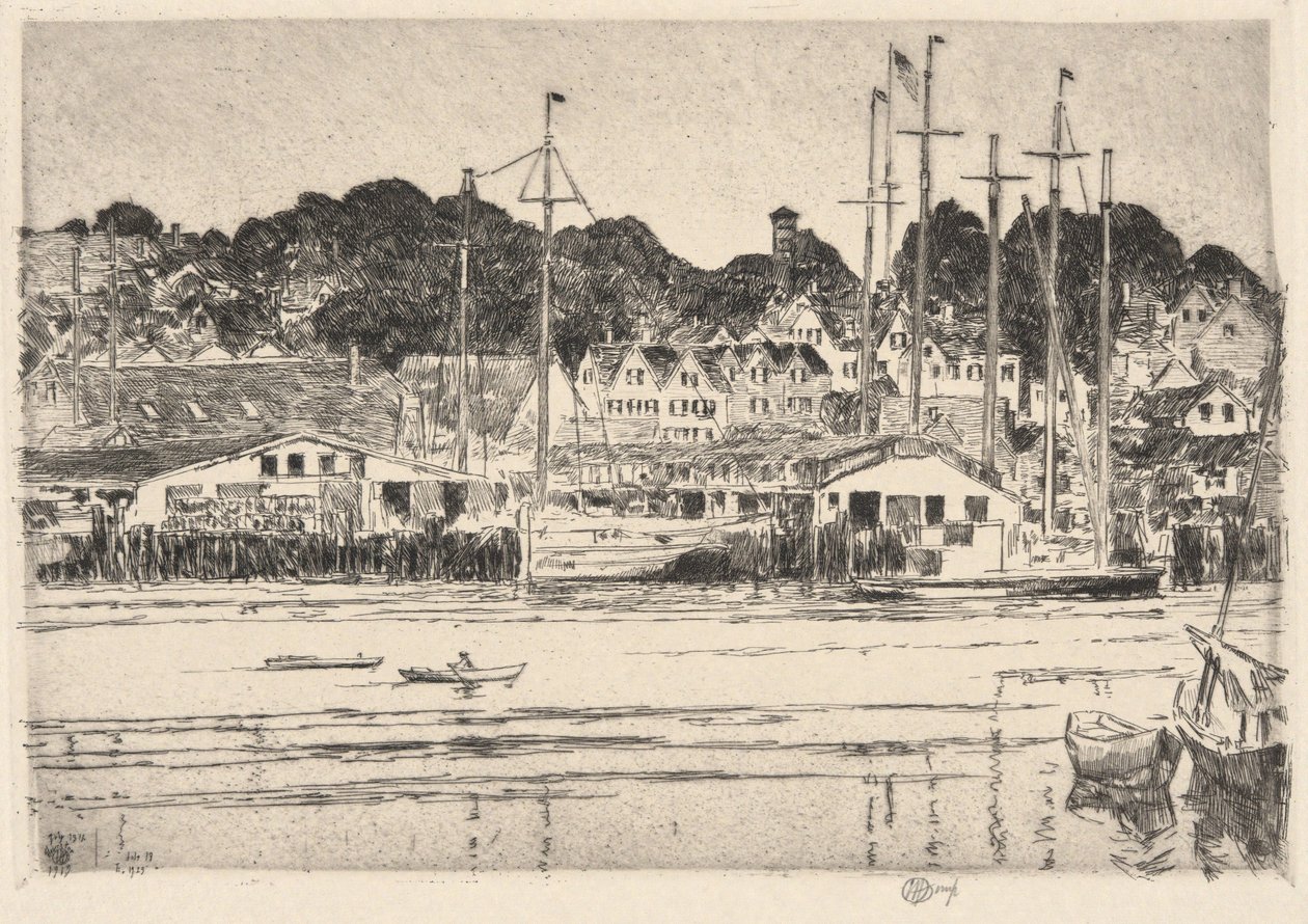 Gloucester, Innerer Hafen, 1919 von Childe Hassam