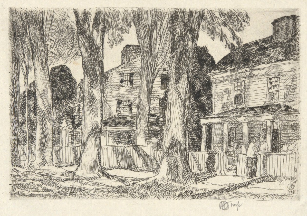 Sonnenlicht Dorfstraße, 1925 von Childe Hassam