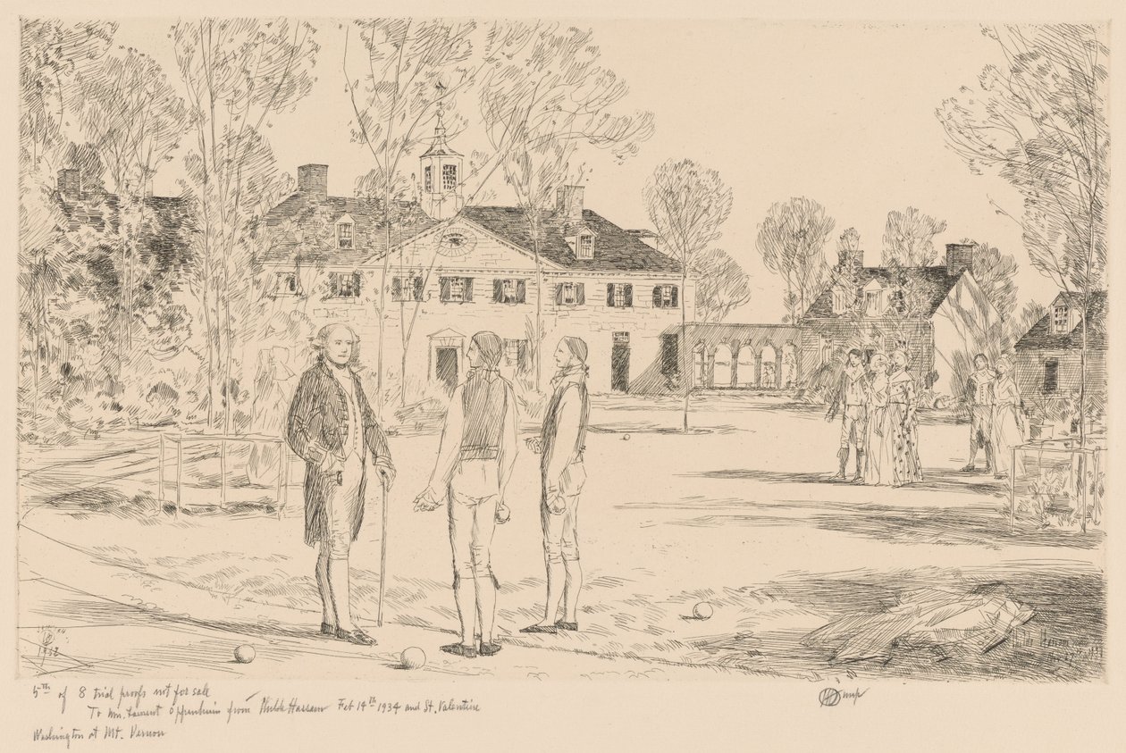 Washington in Mt. Vernon von Childe Hassam
