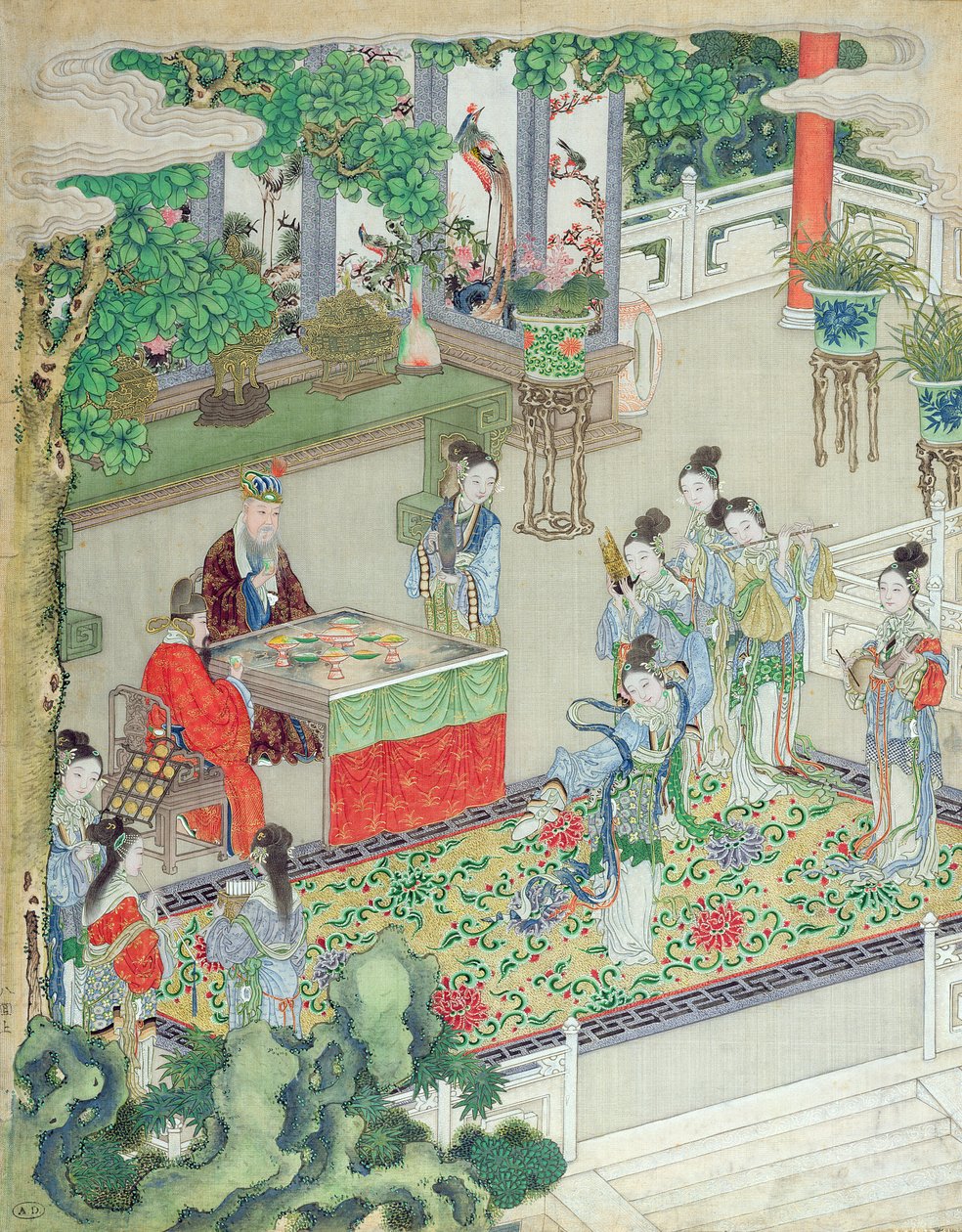 Ein chinesischer Mandarin wird unterhalten von Chinese School