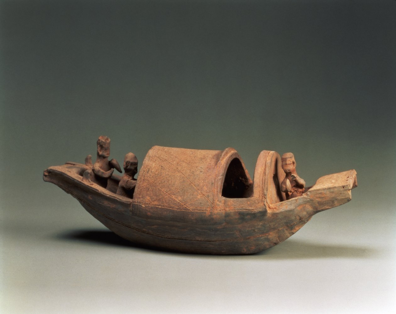 Boot und Besatzung, Grabbeigabe, Östliche Han-Dynastie, 25-220 n. Chr. von Chinese School