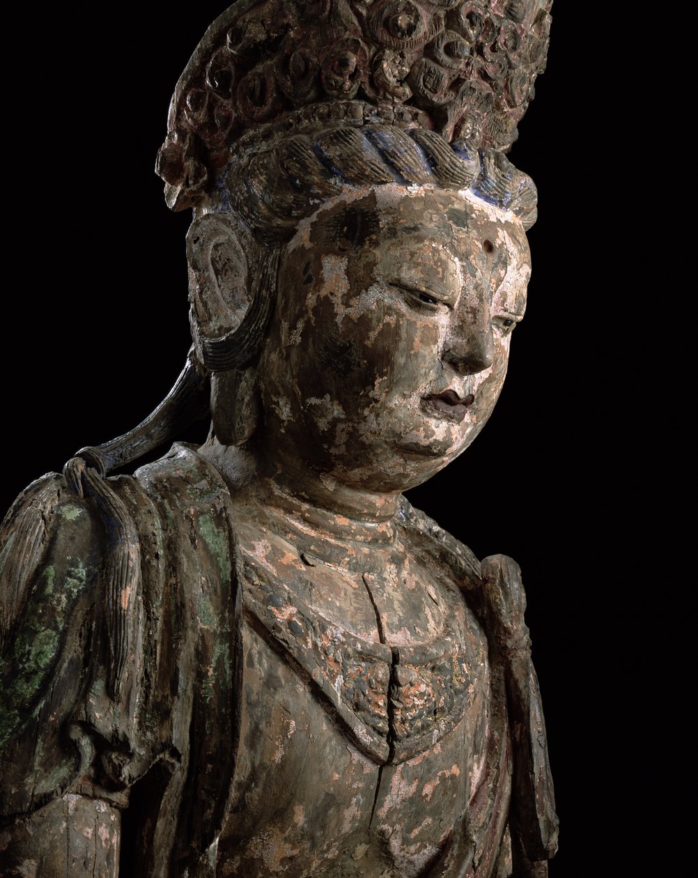 Großer sitzender Bodhisattva in Meditation, Jin-Dynastie (1115-1234) (Detail) von Chinese School