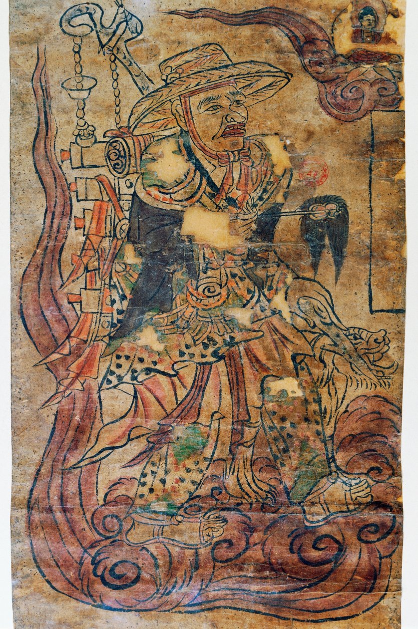 Pilgermönch, Miniatur, Dunhuang, chinesische Zivilisation, 9. Jahrhundert von Chinese School