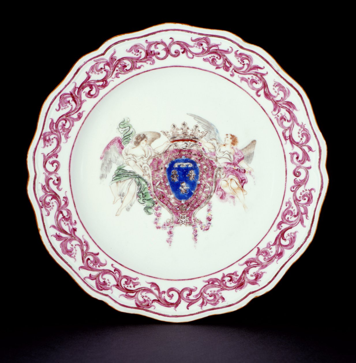Rose Famille Essteller mit den Wappen von Frankreich, Qianlong-Periode (1736-95) um 1765 von Chinese School
