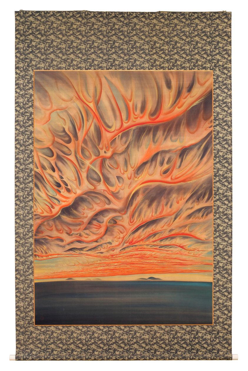 Untergehende Sonne im Sacramento-Tal von Chiura Obata