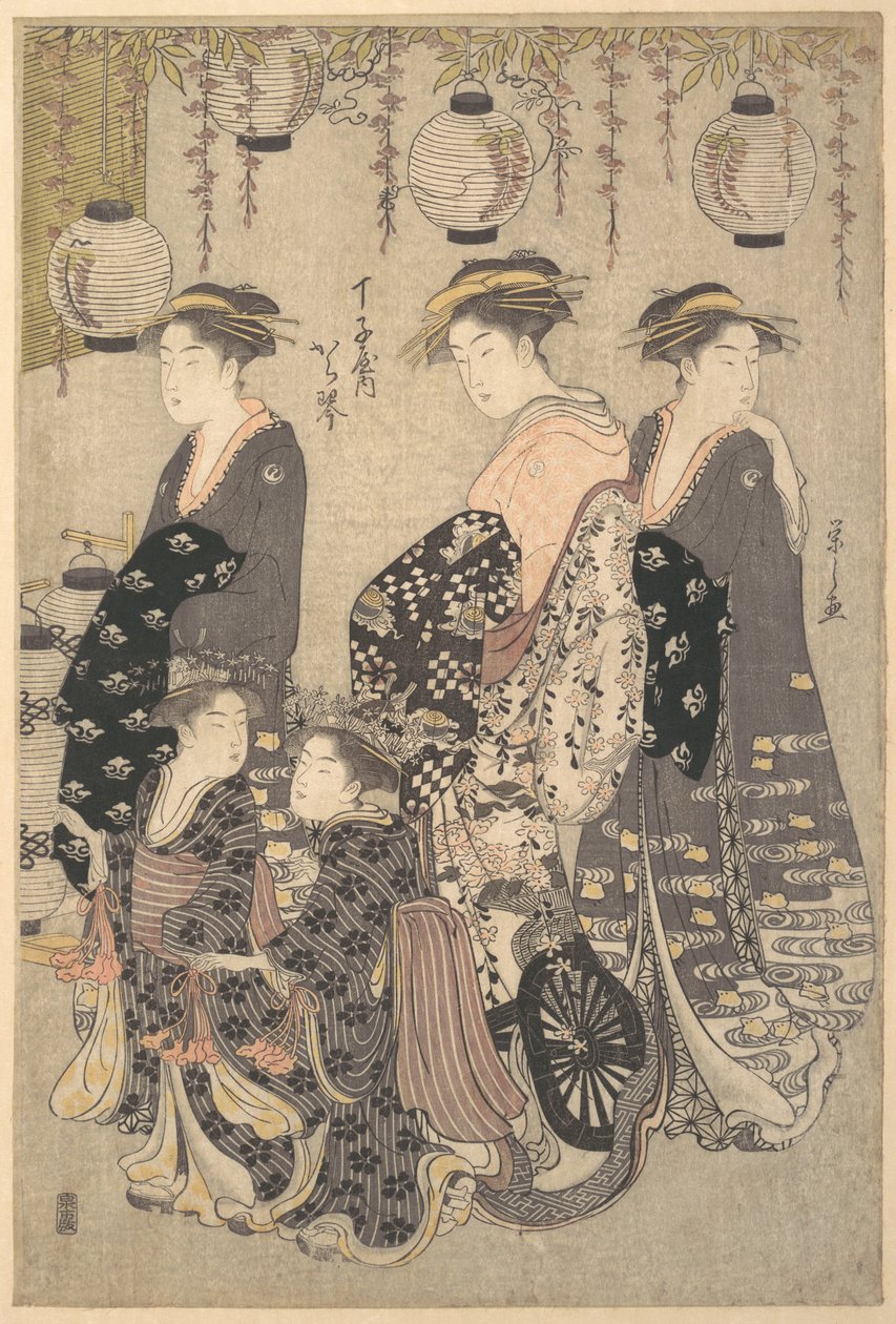 Karakoto von Chojiya auf Parade von Chobunsai Eishi