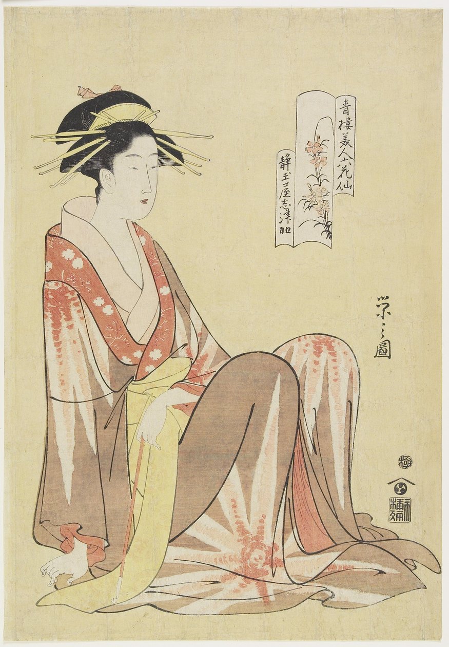 Shizuka vom Shizutamaya-Haus, ca. 1794-1795 von Chobunsai Eishi