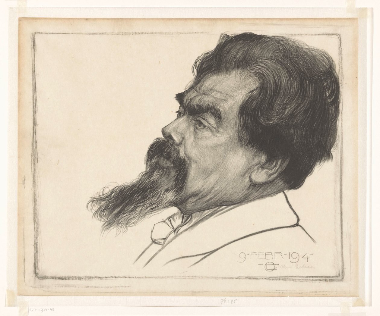 Porträt von Jan Toorop von Chris Lebeau (signed by artist)