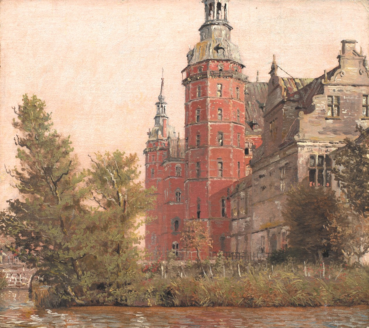 Schloss Frederiksborg von Nordwesten gesehen. Studie von Christen Købke