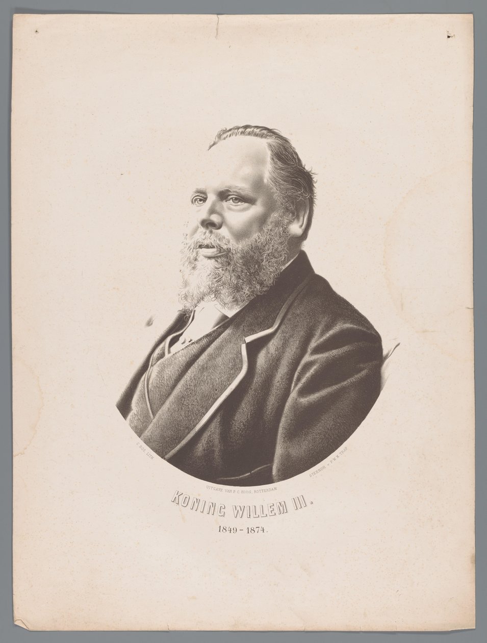 Porträt von Willem III der Niederlande, König Willem III 1849-1874 von Christiaan Bos