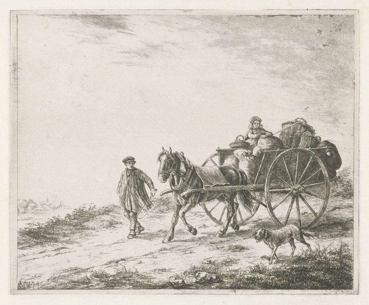 Bauernwagen mit Ladung von Christiaan Wilhelmus Moorrees