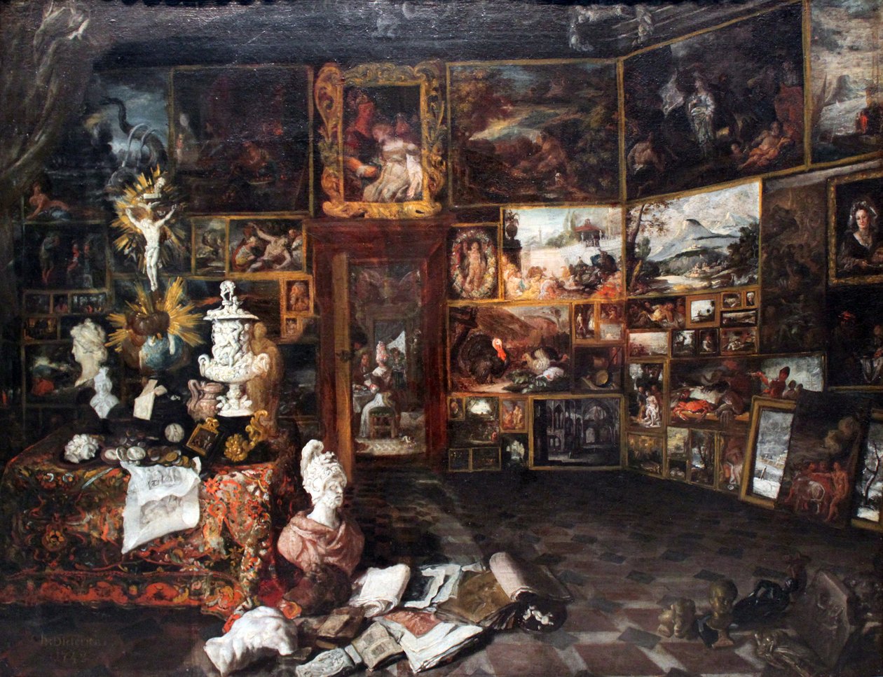 Darstellung eines Gemäldekabinetts von Christian Wilhelm Ernst Dietrich