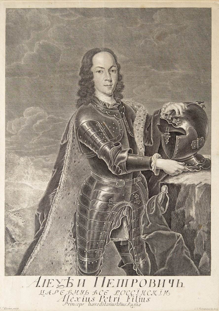 Porträt von Zarewitsch Alexei Petrowitsch von Russland 1690-1718, ca. 1740 von Christian Albrecht Wortmann