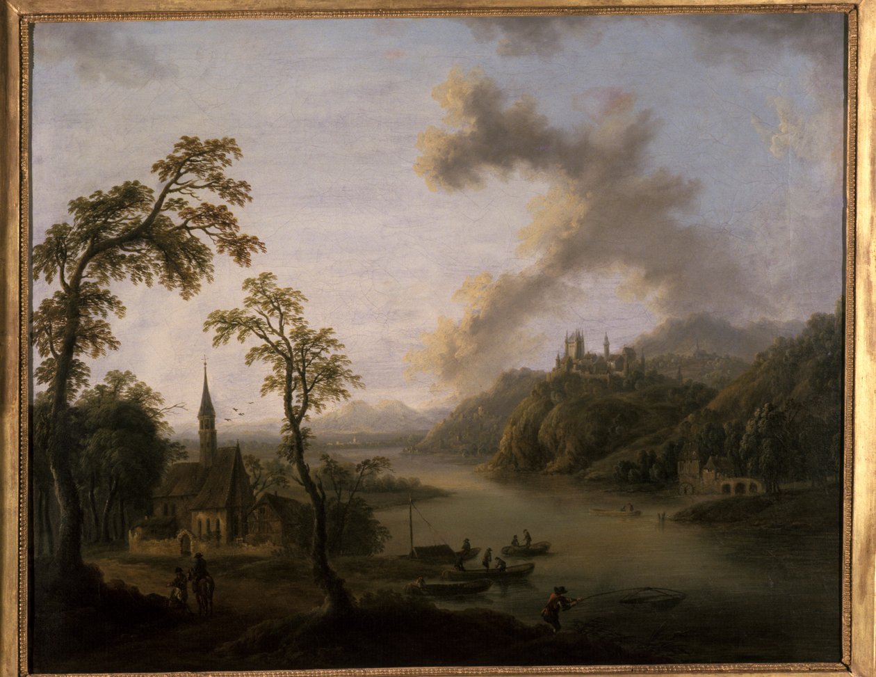 Flusslandschaft von Christian Georg the Elder Schuetz