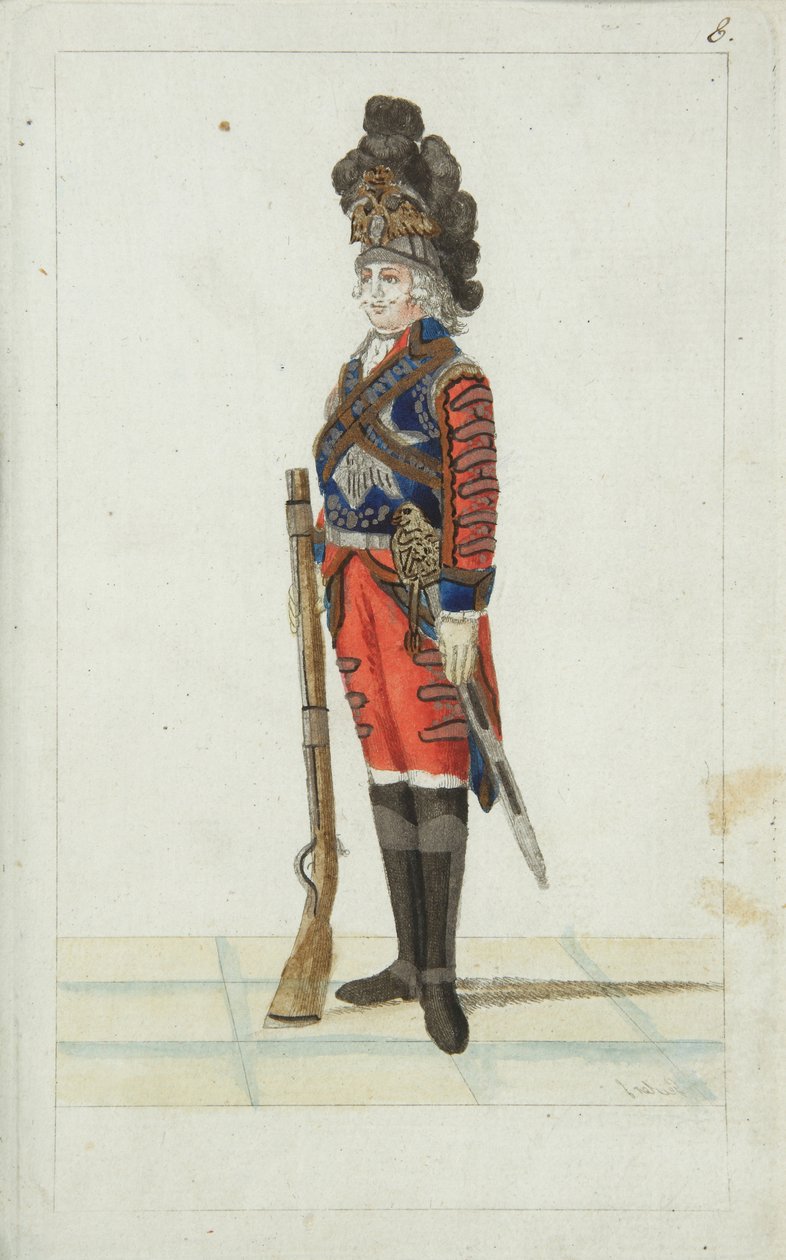 Offizier des Kavallerieregiments der Leibgarde, 1793 von Christian Gottfried Heinrich Geissler