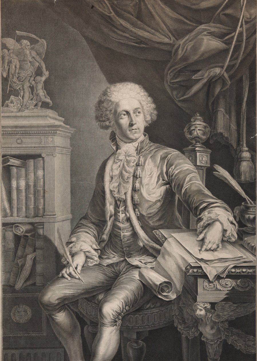 Porträt von Prinz Alexander Michailowitsch Belosselsky-Belozersky 1752-1809, letztes Viertel des 18. Jahrhunderts von Christian Gottlieb Schultze