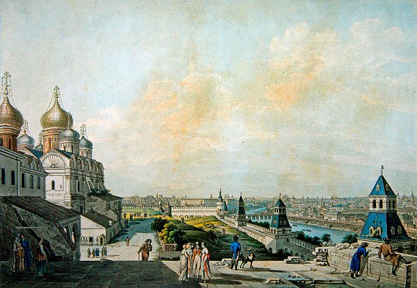 Moskau, Stadtansicht, links vom Kreml von Christian Gottlob Hammer