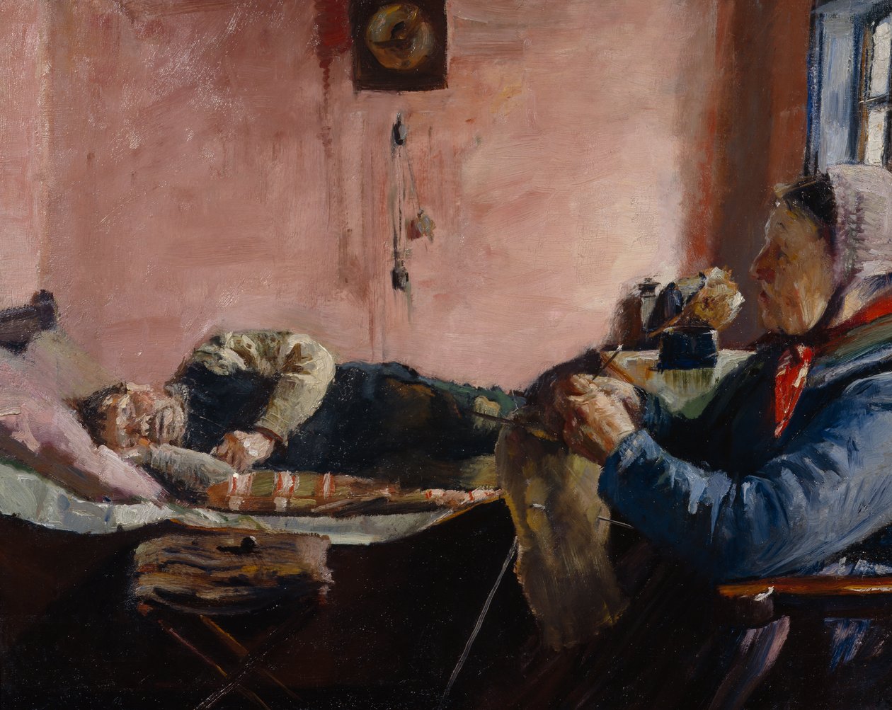 Innenraum eines Fischerhauses in Skagen von Christian Krohg