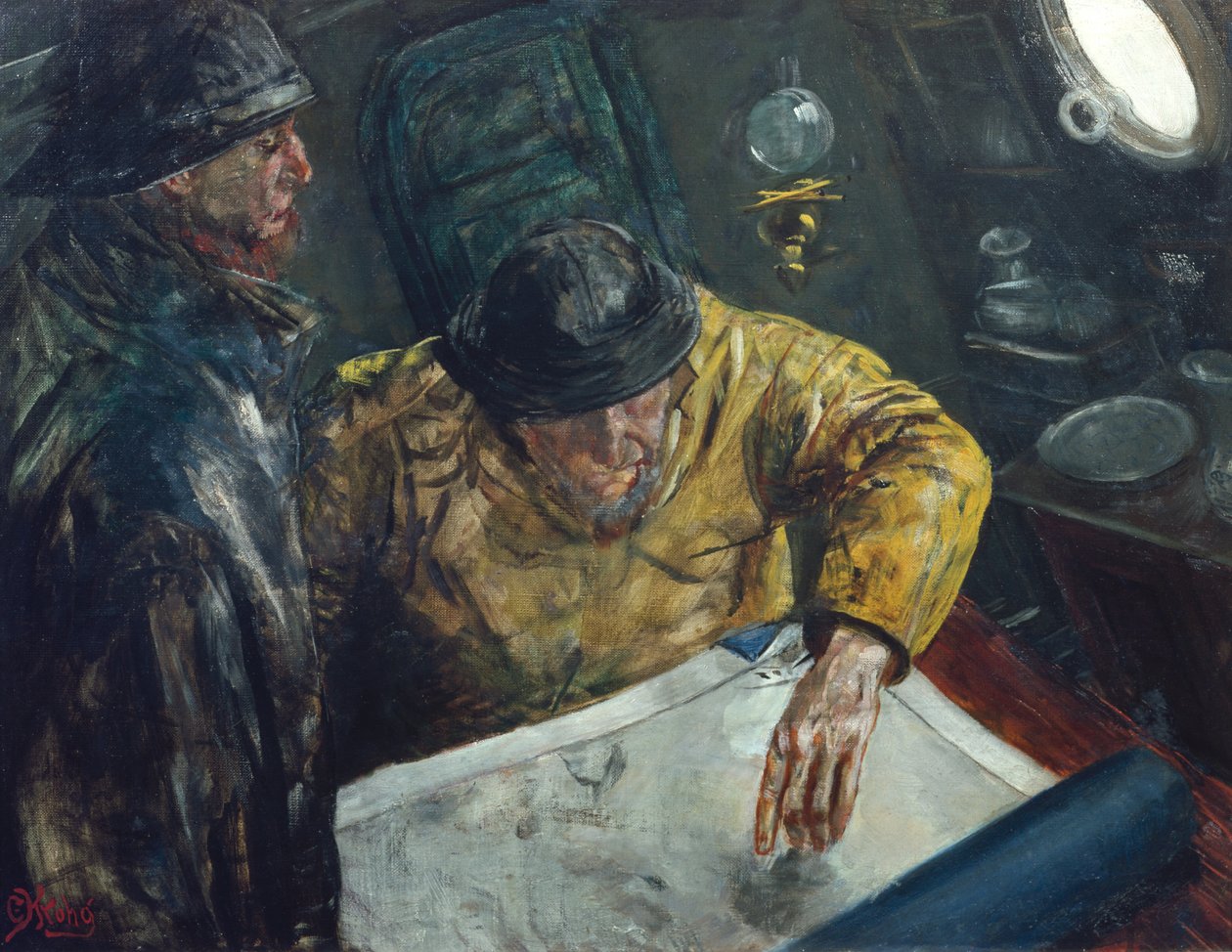 Der Kurs ist gesetzt, ca. 1888 von Christian Krohg