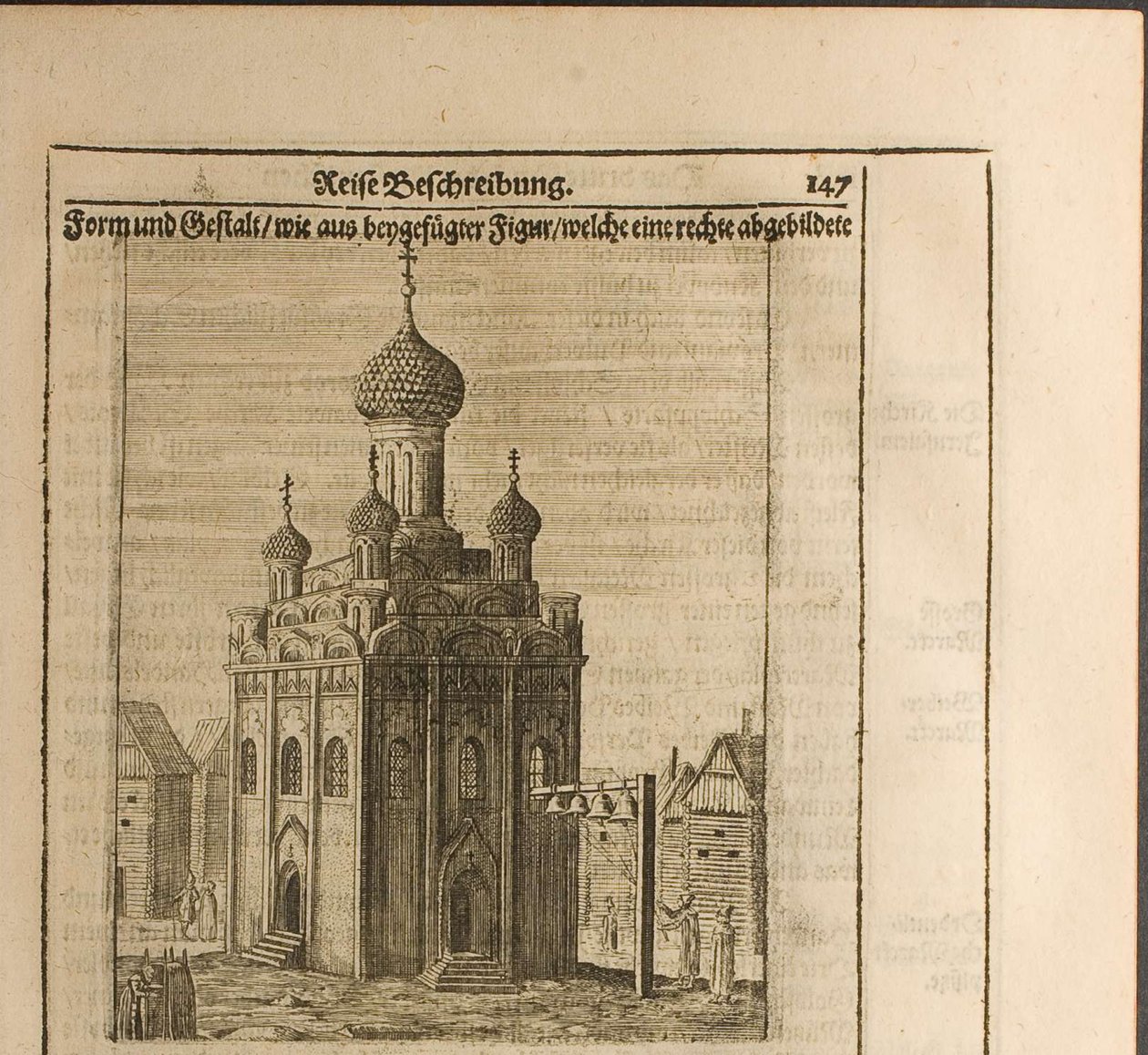 Kathedrale im Moskauer Kreml, Illustration aus Reisen zum Großherzog von Moskau von Christian Lorenzen Rothgiesser
