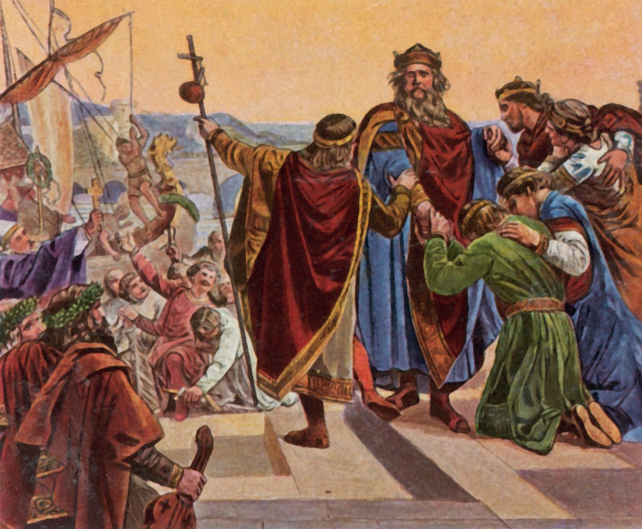 Barbarossas Abschied vor seiner Kreuzfahrt von Christian Ludwig Leonhard Gey