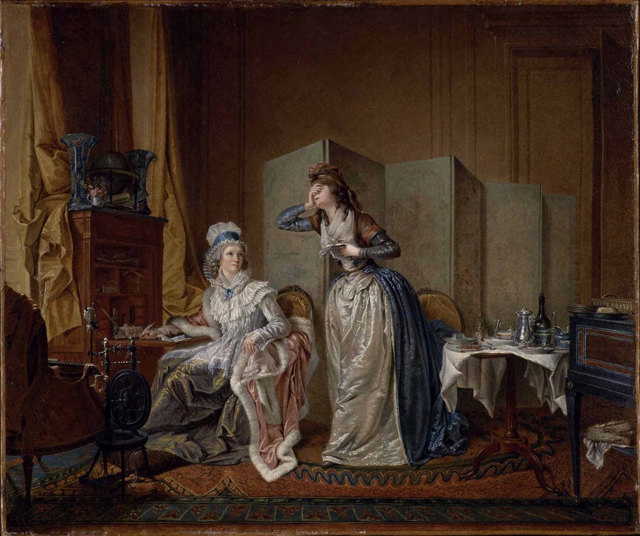 Die schlechte Nachricht, 1794 von Christian Marie Colin De La Biochaye