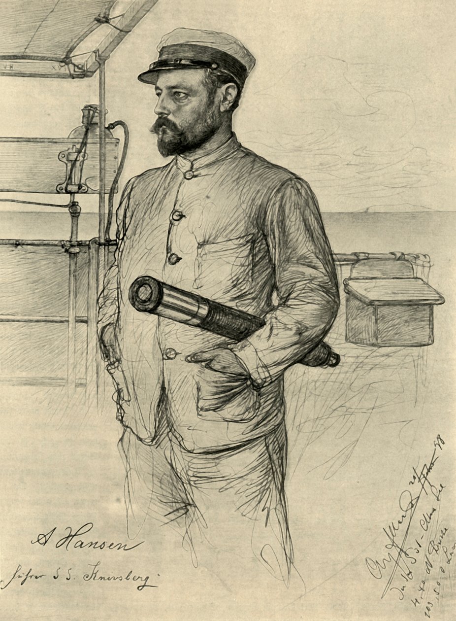 A. Hansen, erster Offizier auf der 