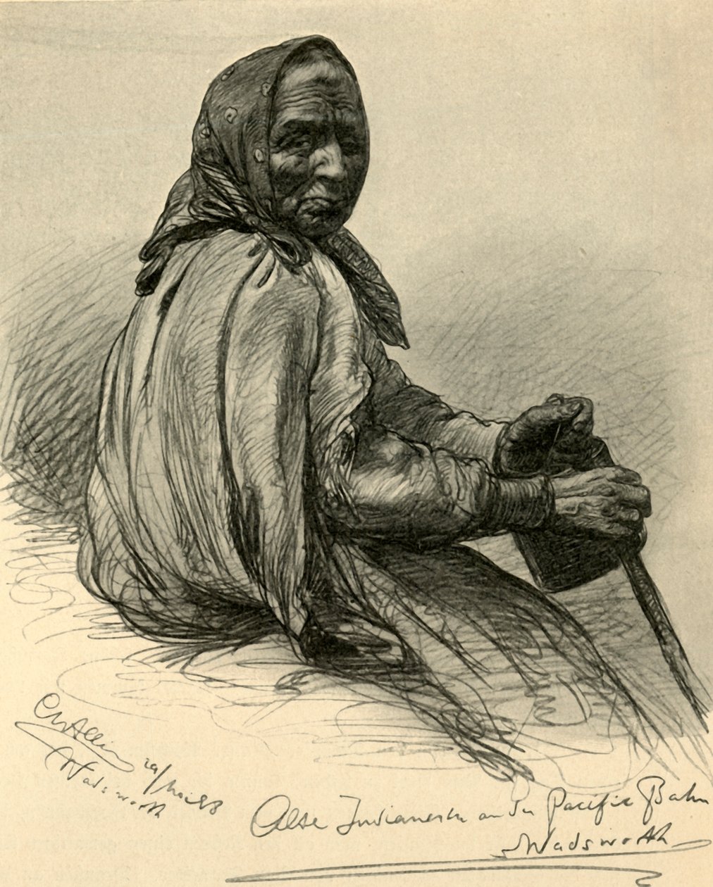 Ältere indianische Frau, Wadsworth, Nevada, USA, 1898 von Christian Wilhelm Allers
