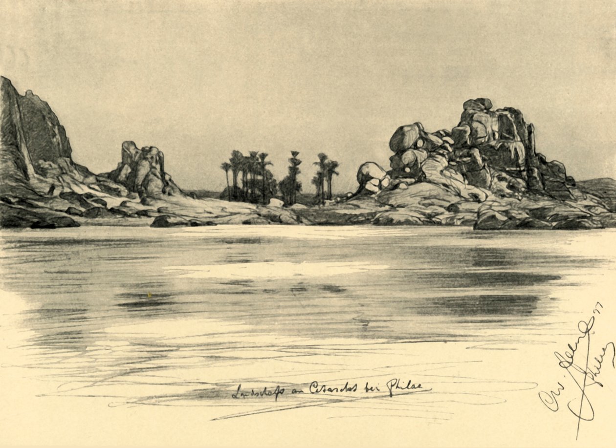 Erster Katarakt nahe der Insel Philae am Nil, Ägypten von Christian Wilhelm Allers