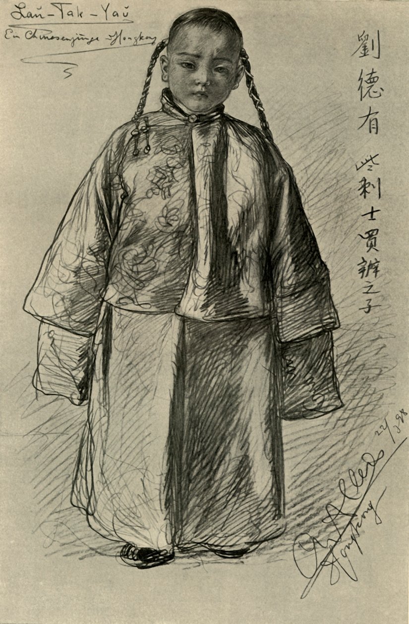 Lan-Tak-Yau - Chinesischer Junge, Hongkong, 1898 von Christian Wilhelm Allers