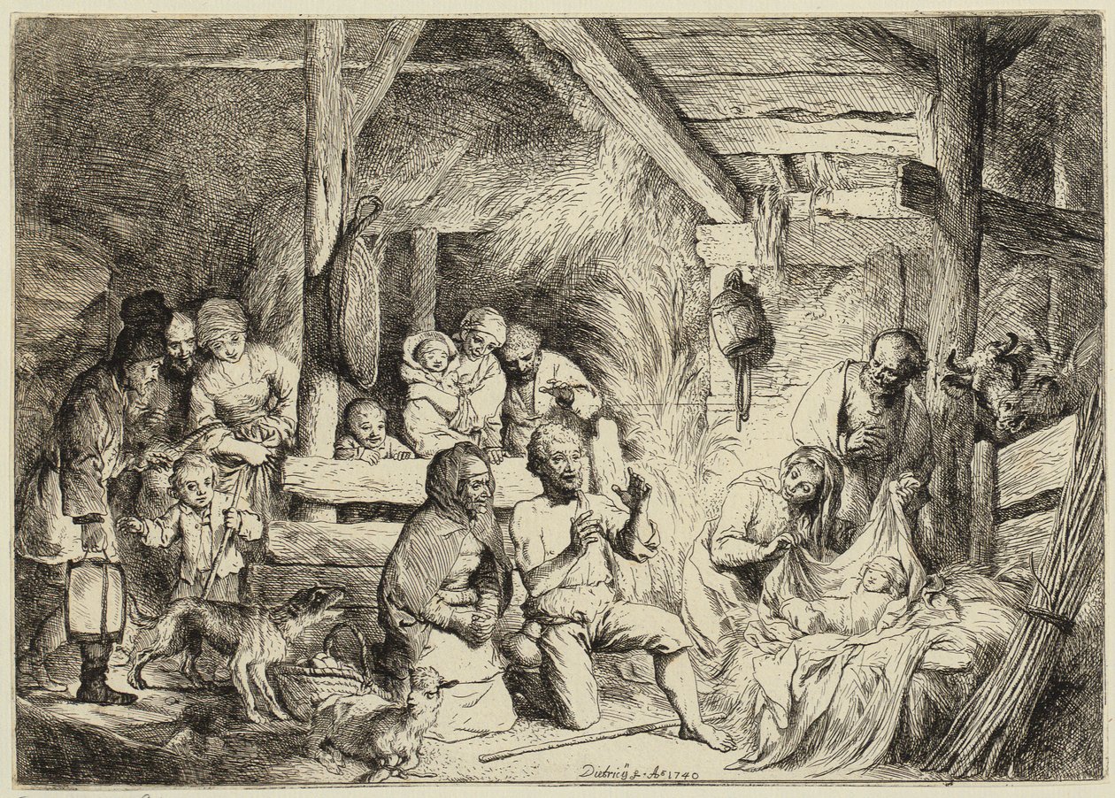 Anbetung der Hirten von Christian Wilhelm Ernst Dietrich