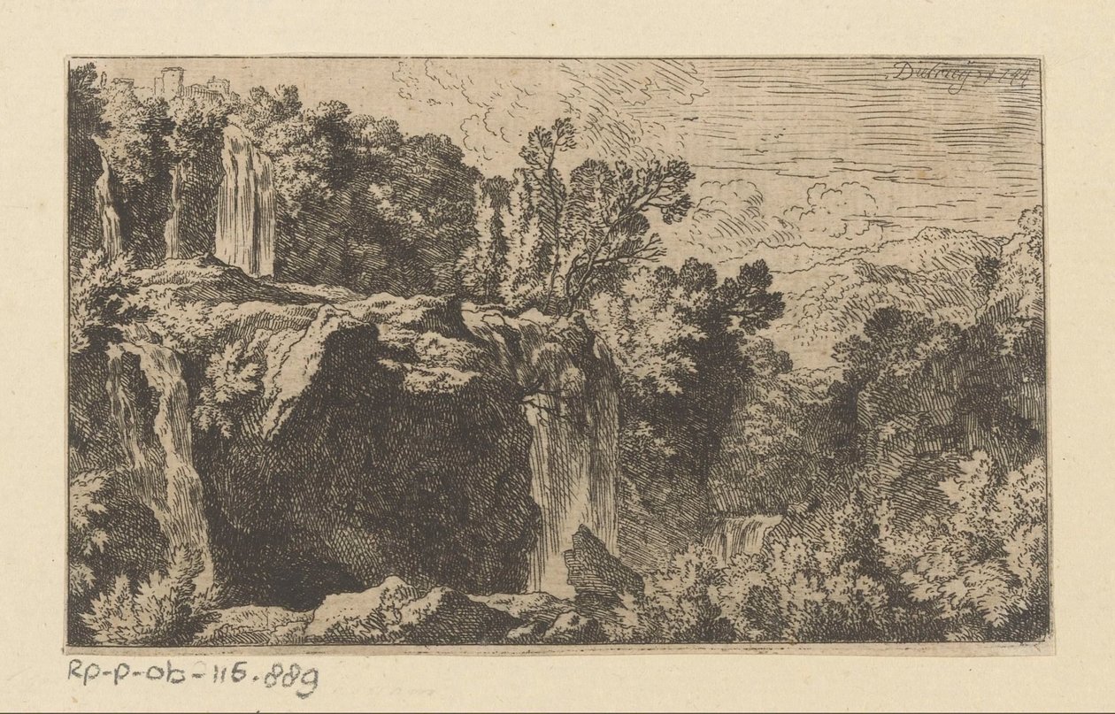 Arkadische Landschaft mit Wasserfall von Christian Wilhelm Ernst Dietrich