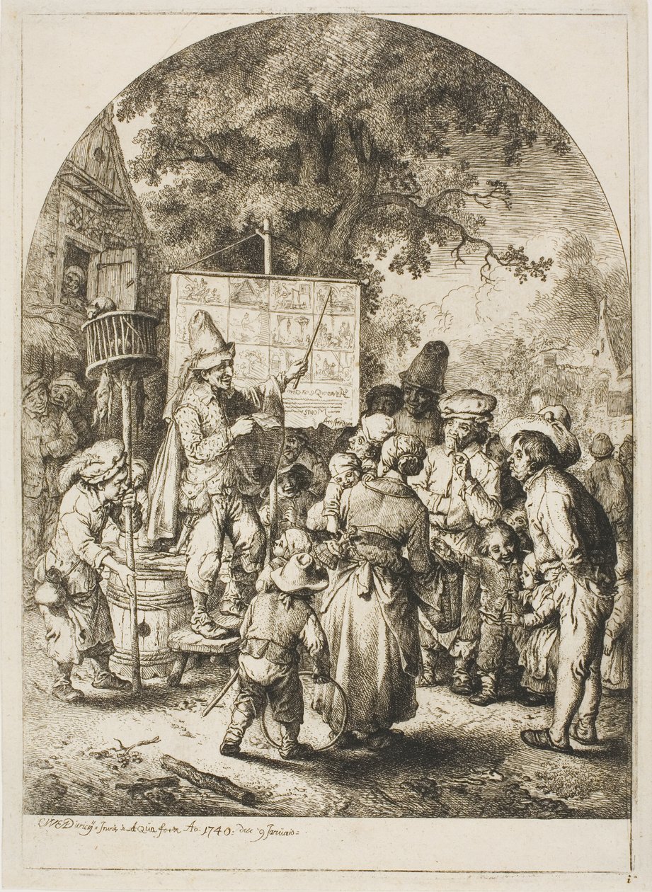 Balladensänger auf einem Jahrmarkt von Christian Wilhelm Ernst Dietrich