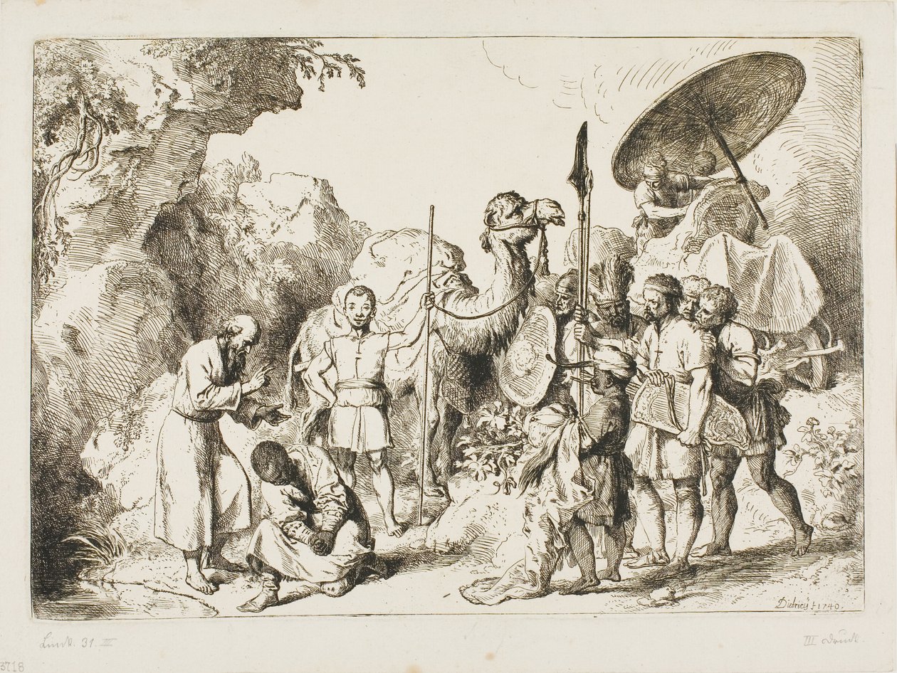 Taufe des Kammerherrn der Königin Candace von Äthiopien von Christian Wilhelm Ernst Dietrich