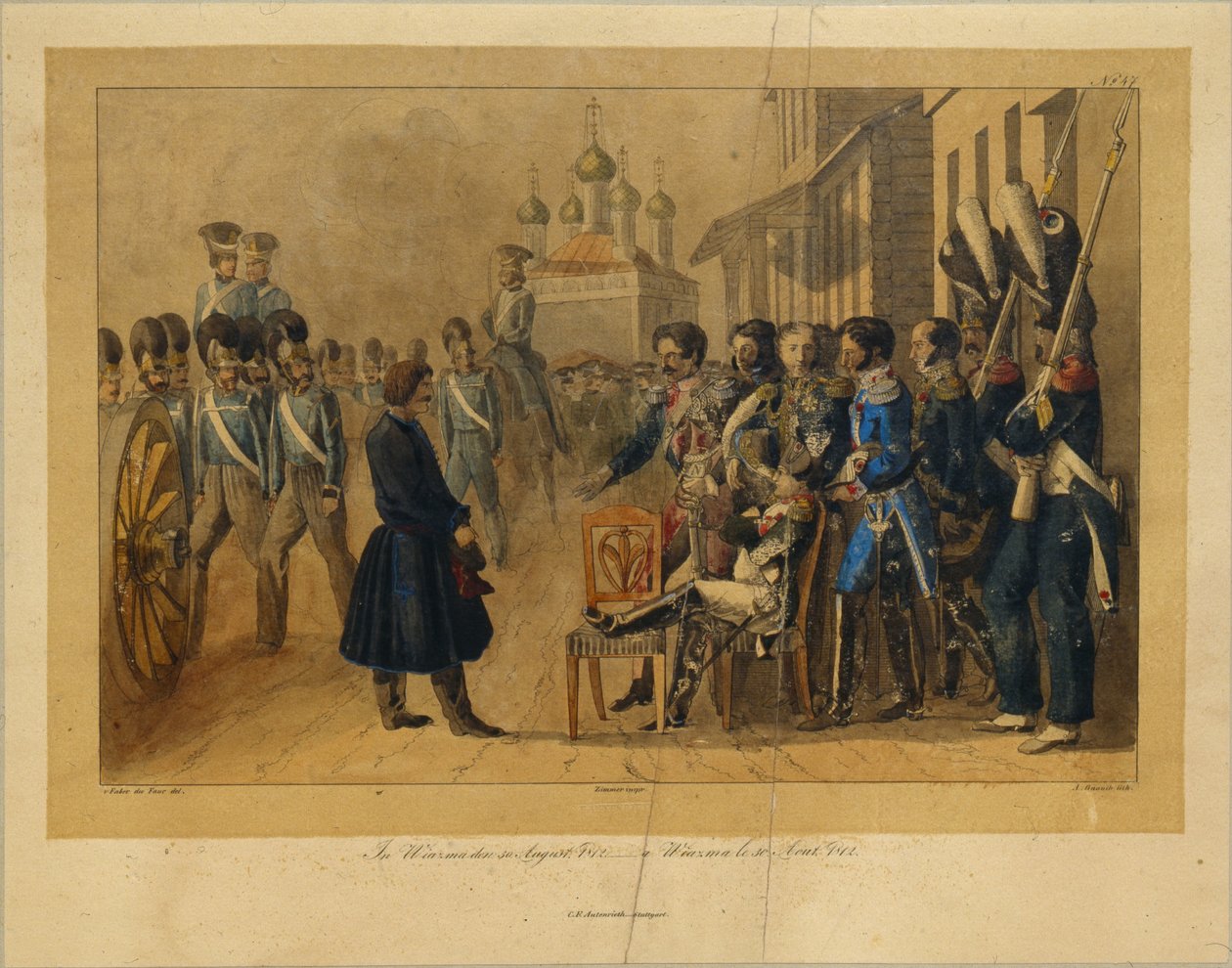 Vyazma am 30. August 1812 von Christian Wilhelm Faber du Faur von