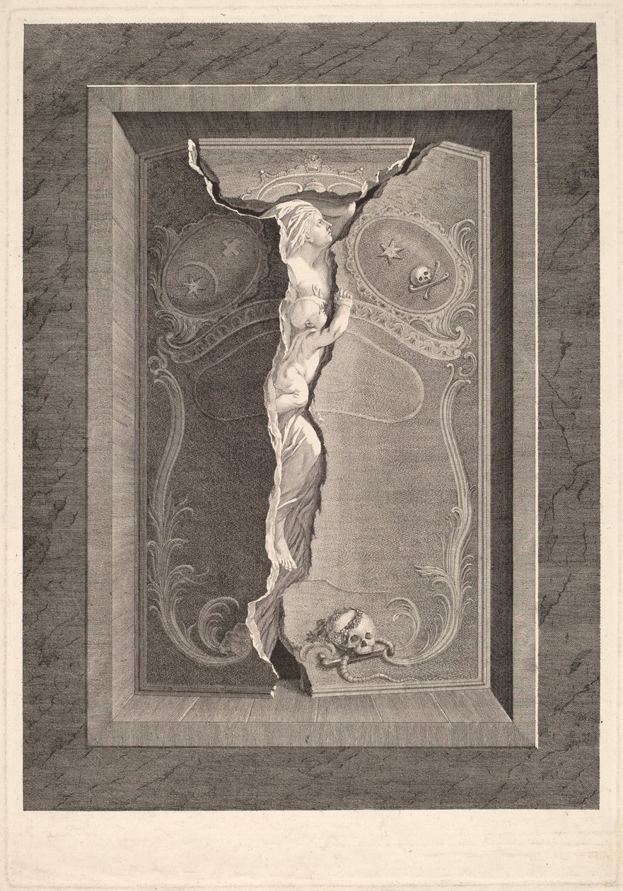 Das Grab von Madame Langhans von Christian von Mechel and Bartholomäus Hübner, after Johannes August Nahl, the Younger
