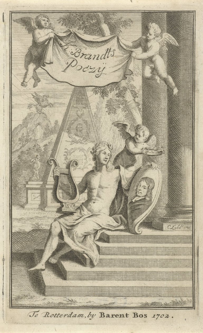 Apollo mit Porträt von Caspar Brandt von Christoffel Lubienitzki