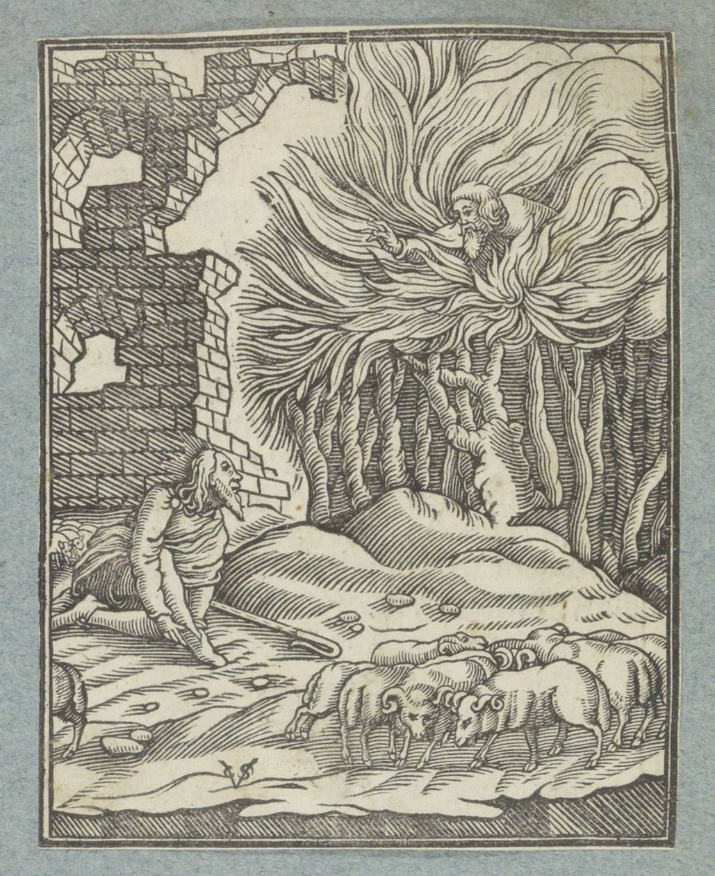 Moses und der brennende Dornbusch von Christoffel van Sichem (II)