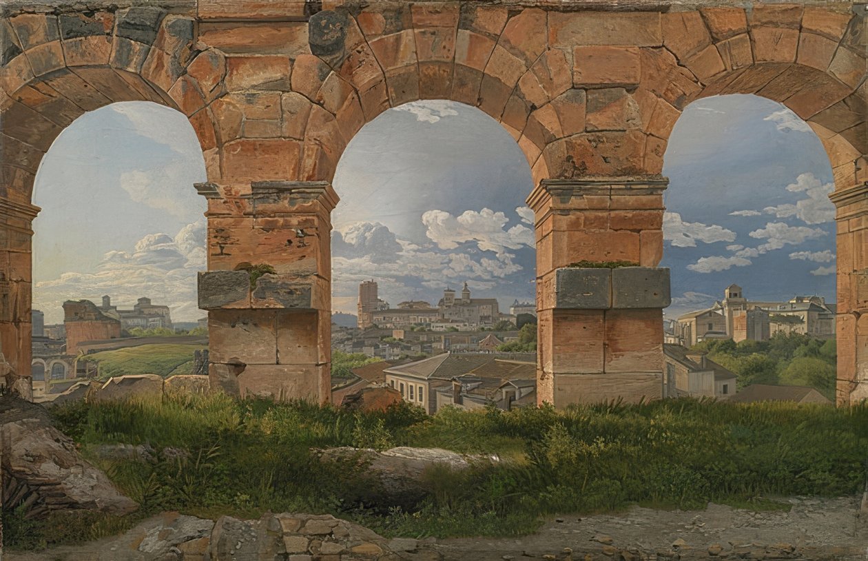 Blick durch drei Bögen vom Kolosseum von Christoffer Wilhelm Eckersberg
