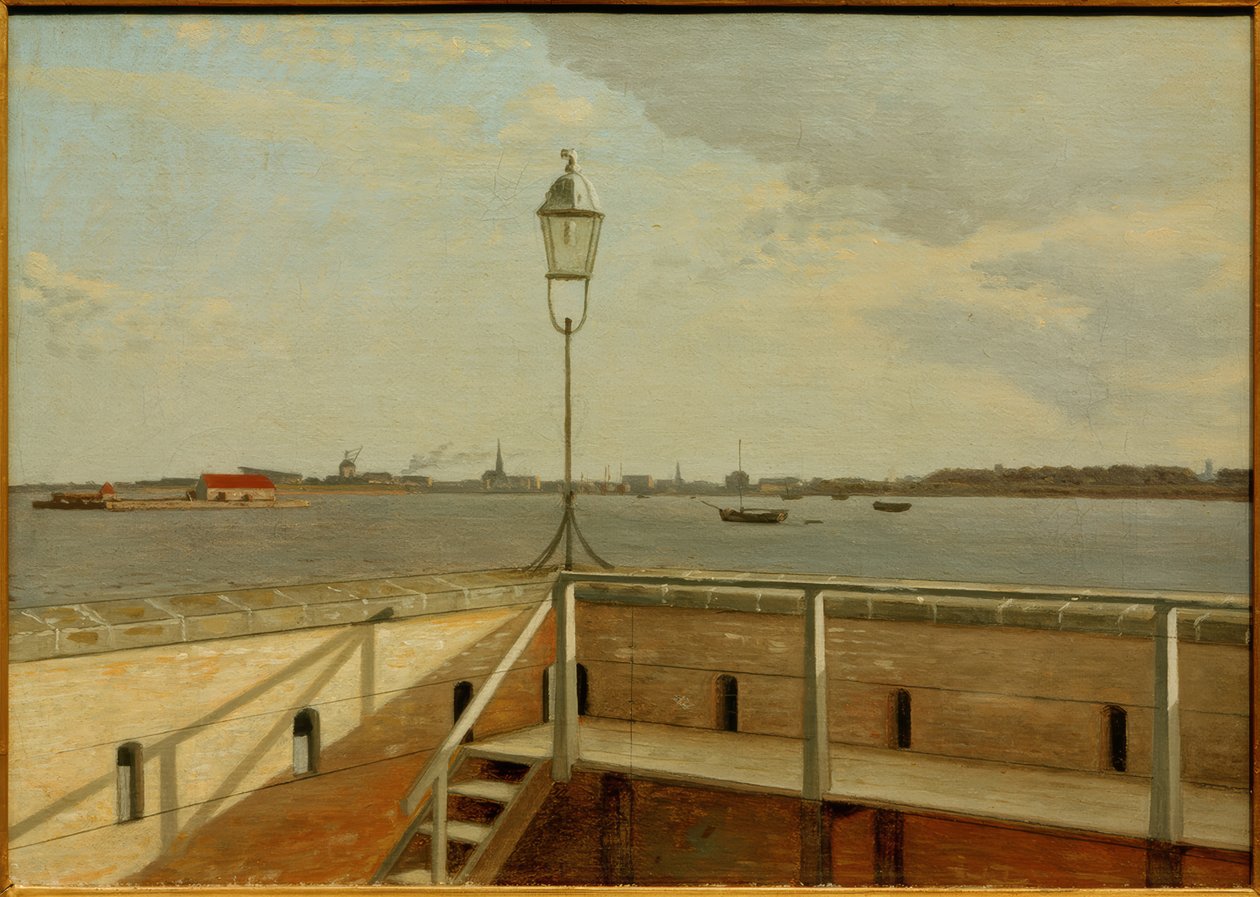 Blick von der Festung Trekroner auf Kopenhagen in der Ferne von Christoffer Wilhelm Eckersberg