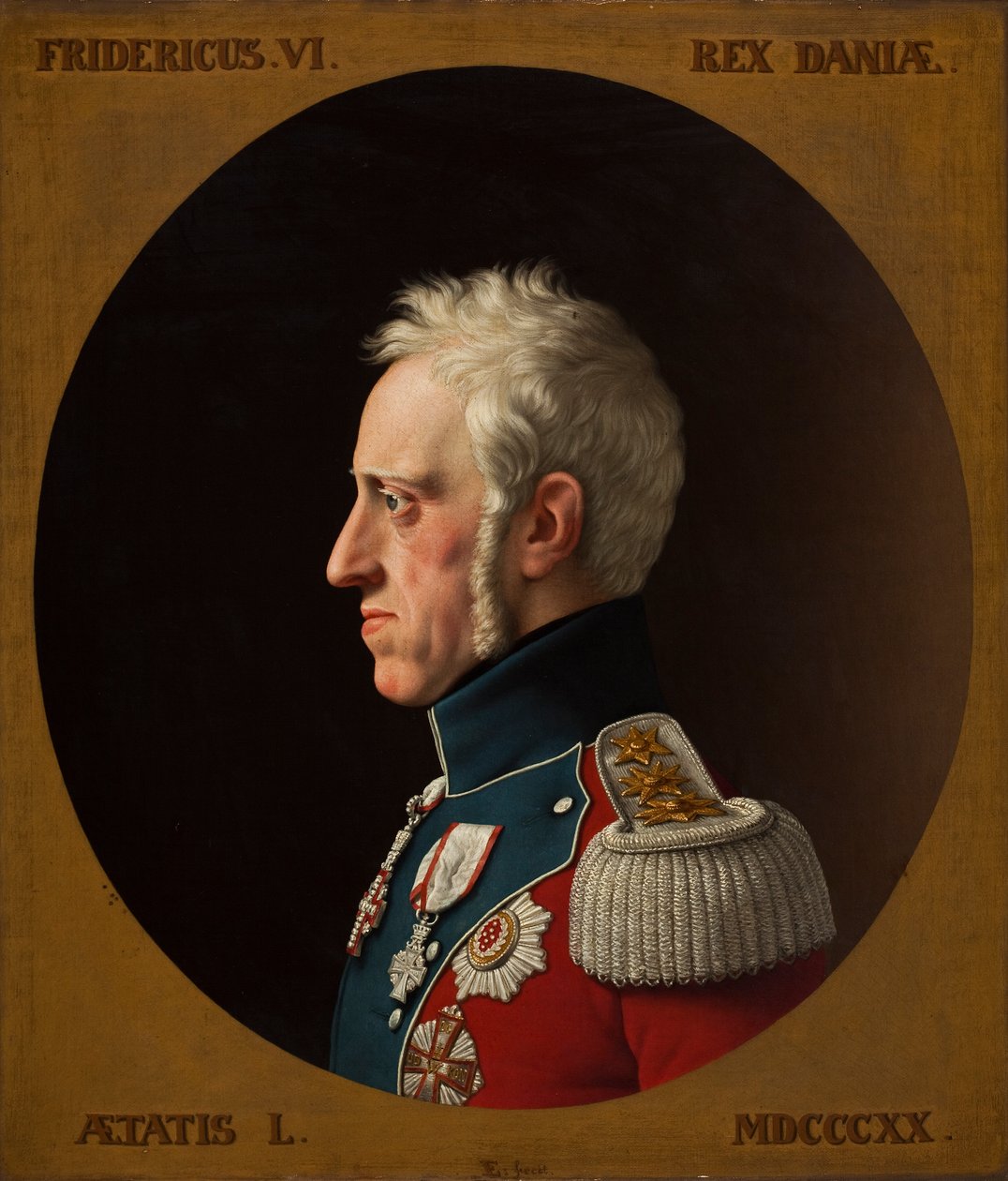 Porträt von Friedrich VI. von Dänemark von Christoffer Wilhelm Eckersberg