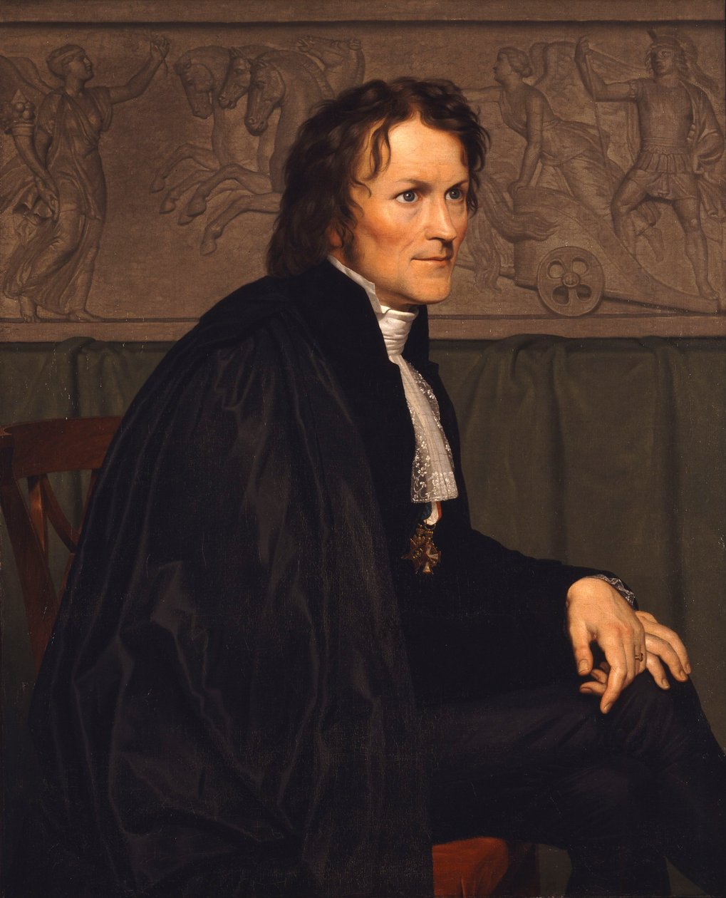Porträt des Bildhauers Bertel Thorvaldsen 1770-1844, 1838 von Christoffer Wilhelm Eckersberg