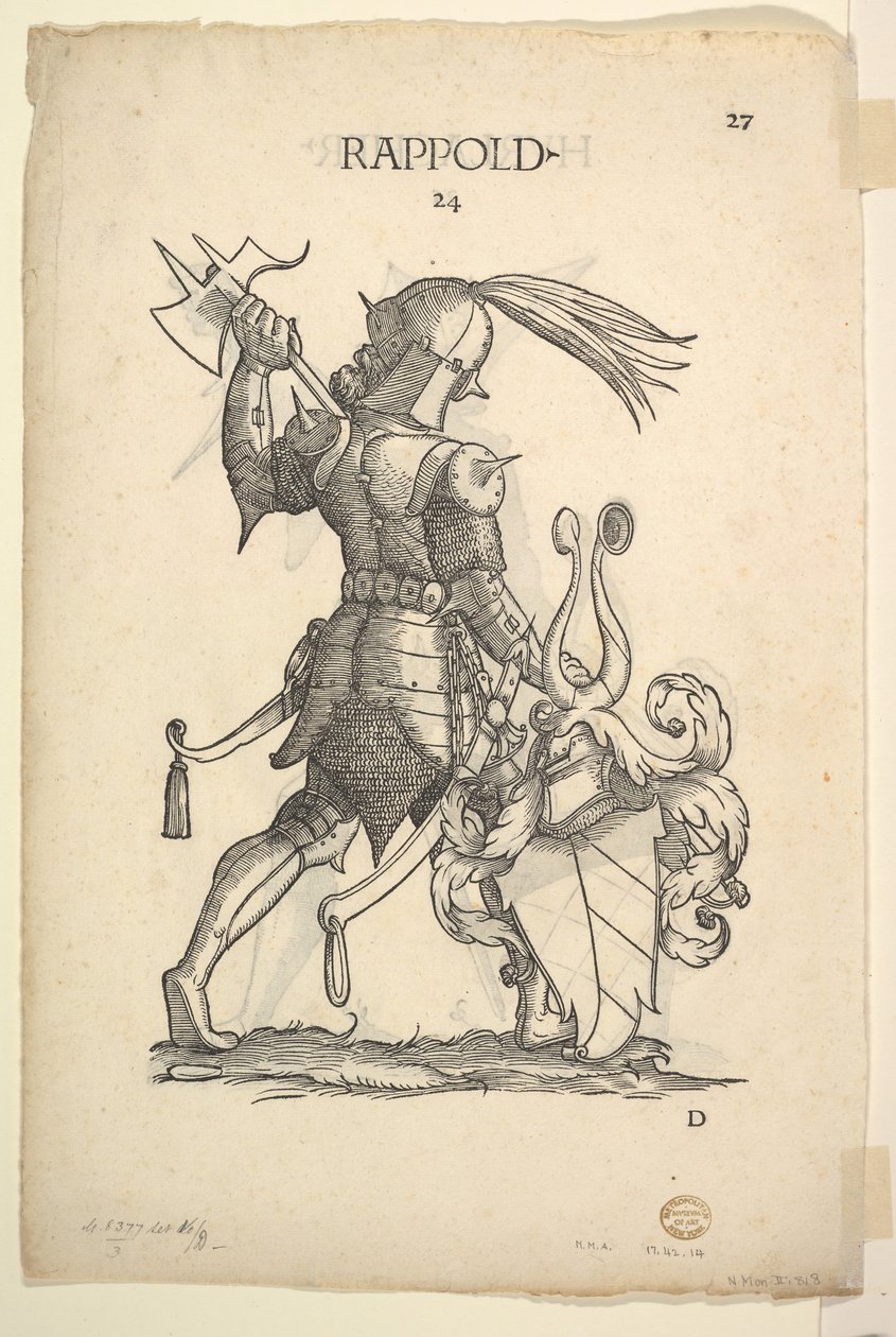 Familien Hurlacher recto und Rappold verso, aus Paul Hector Mairs Berich von Christoph Weiditz